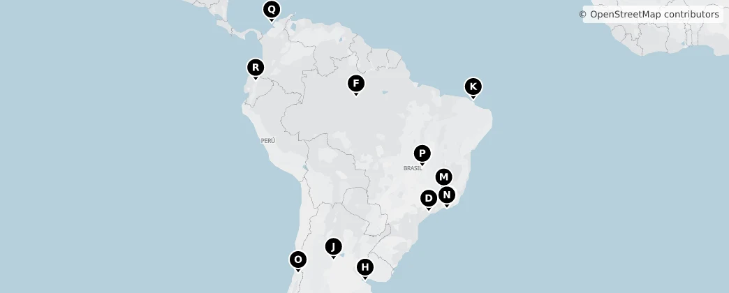 Map of América do Sul