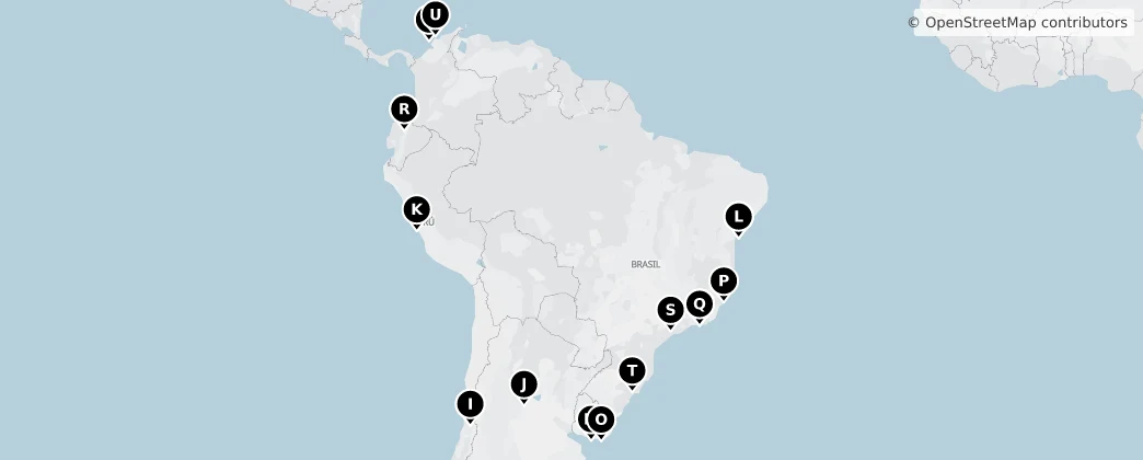 Map of América do Sul