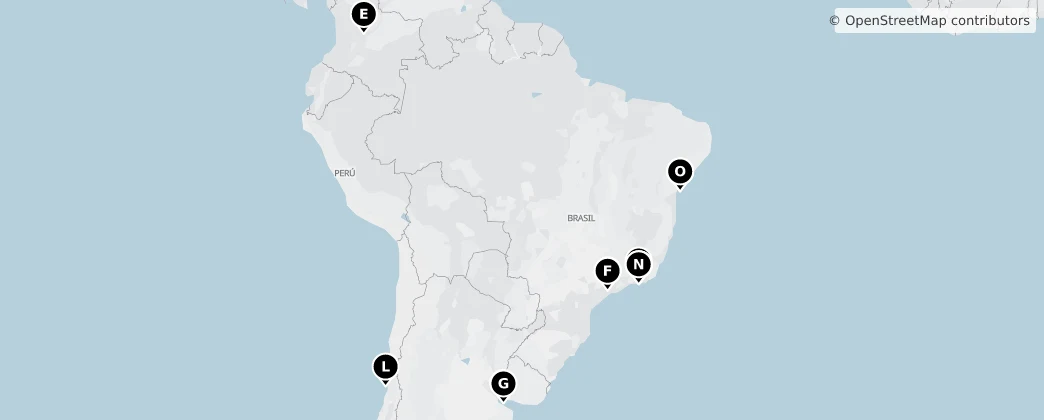 Map of América do Sul