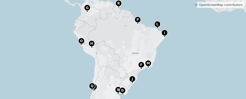Map of América do Sul