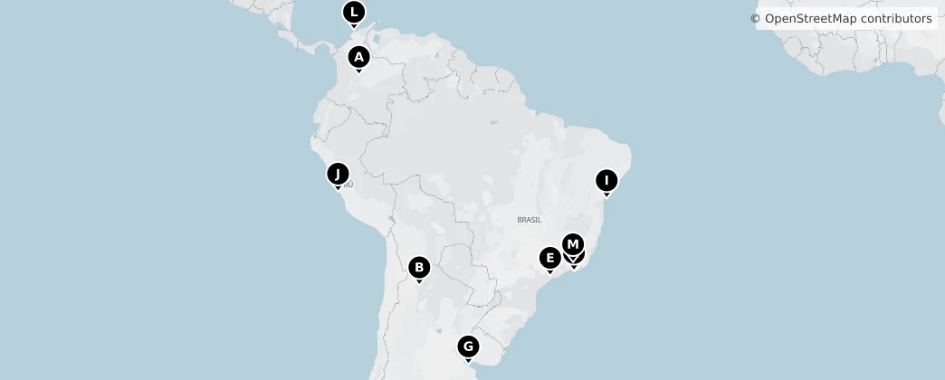 Map of América do Sul