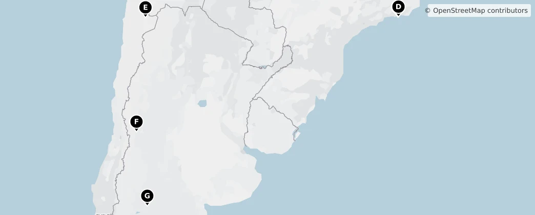 Map of América do Sul