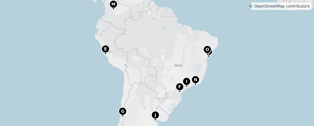 Map of América do Sul