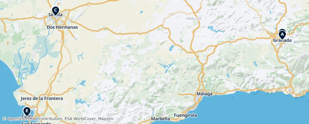 Map of Andaluzia