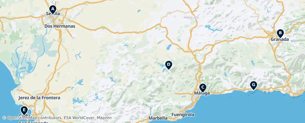 Map of Andaluzia