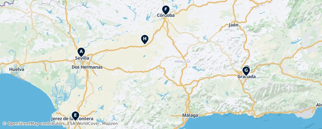 Map of Andaluzia