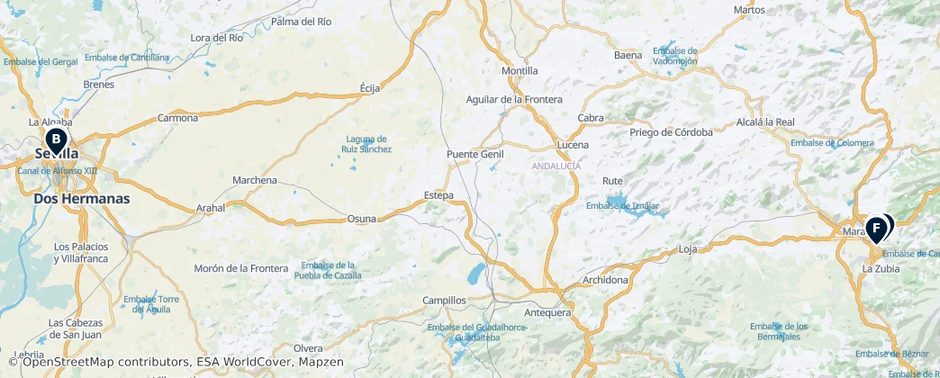 Map of Andaluzia