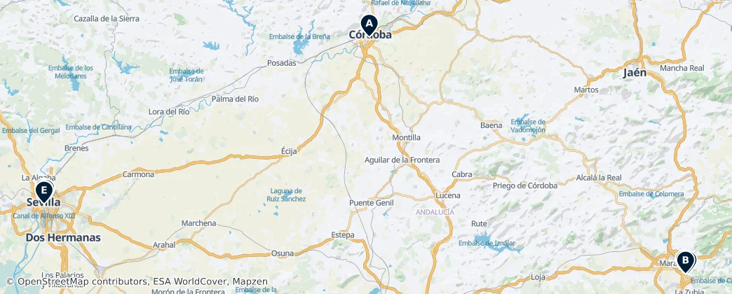 Map of Andaluzia