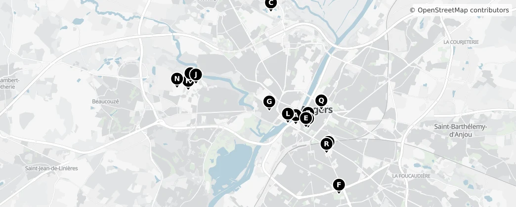Map of Angers