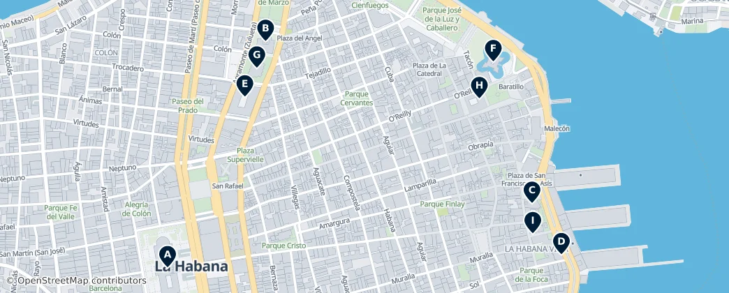 Map of Antiga Havana 