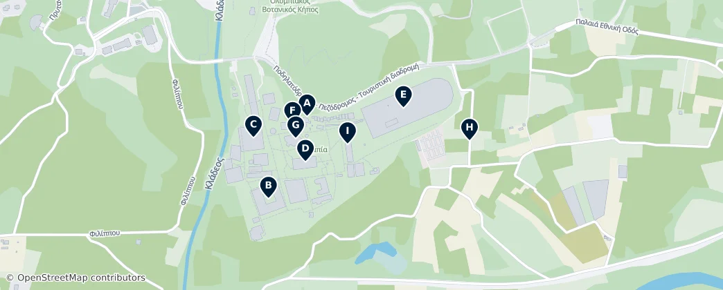 Map of Ancient Olympia