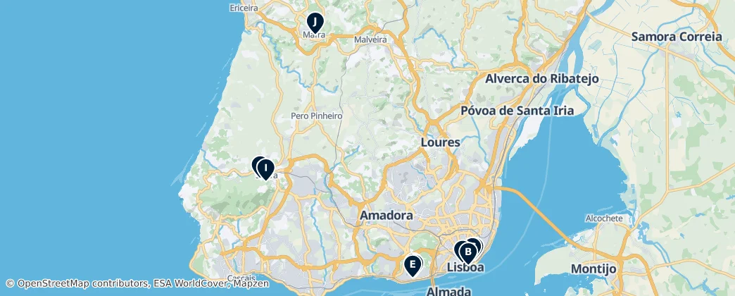 Map of Área Metropolitana de Lisboa