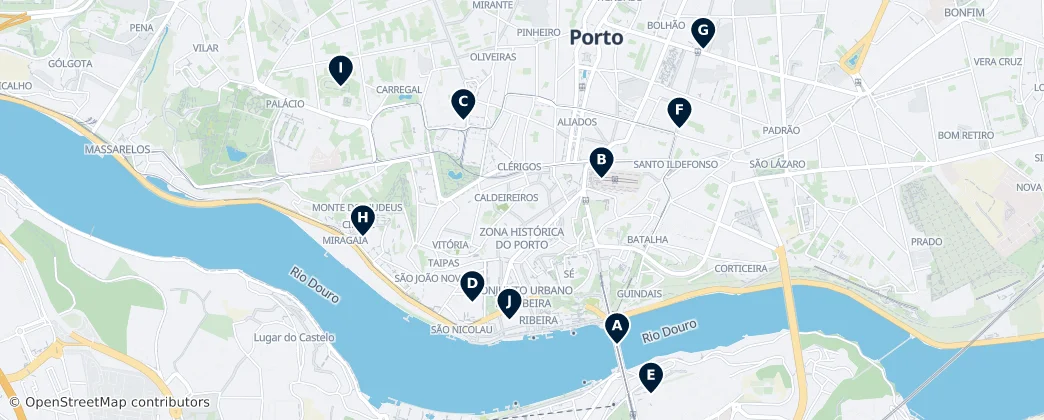 Map of Área Metropolitana do Porto