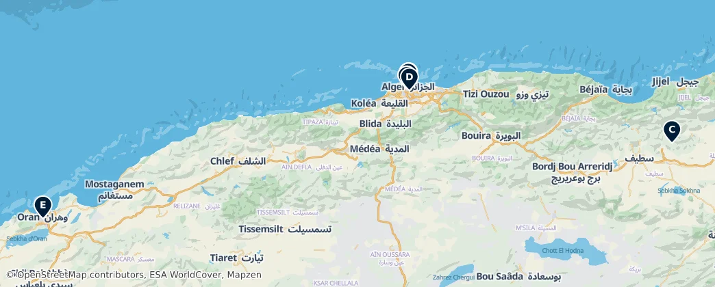 Map of Argélia