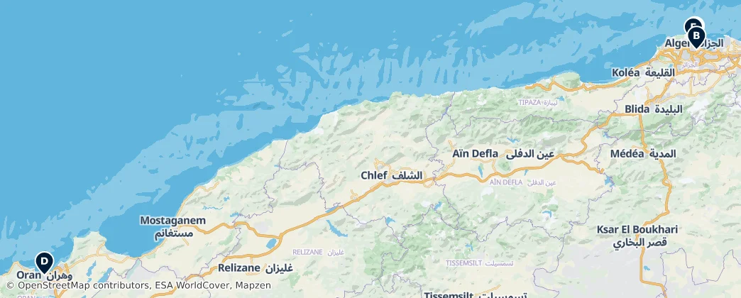 Map of Argélia