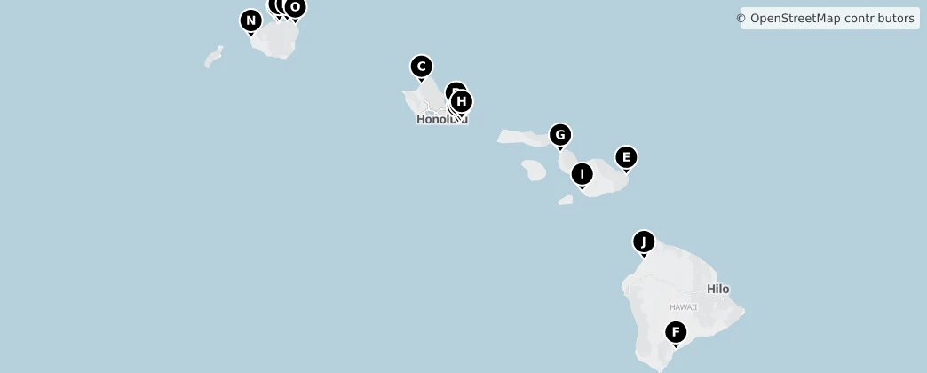 Map of Arquipélago do Havaí