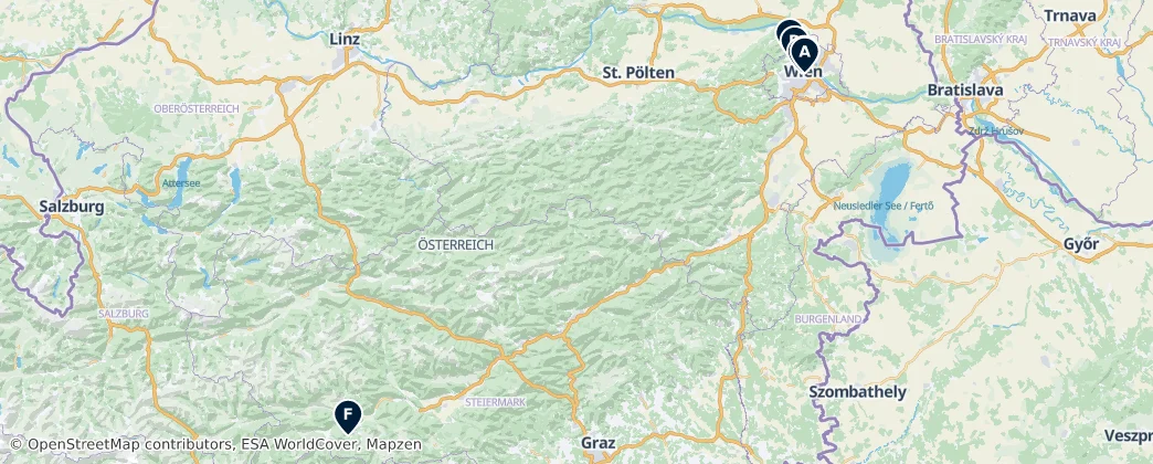 Map of Áustria