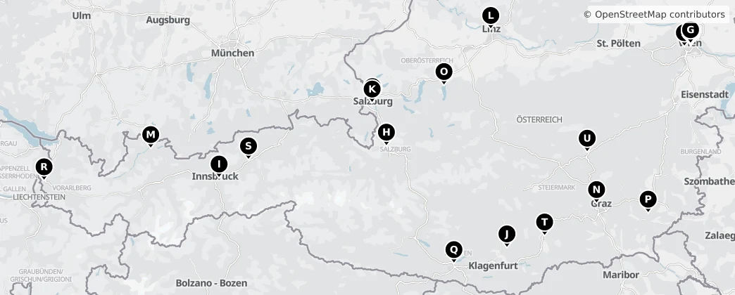 Map of Áustria