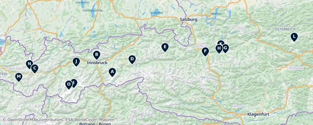 Map of Áustria