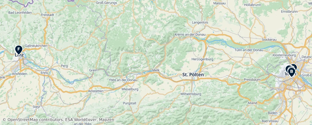 Map of Áustria