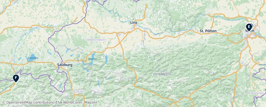 Map of Áustria