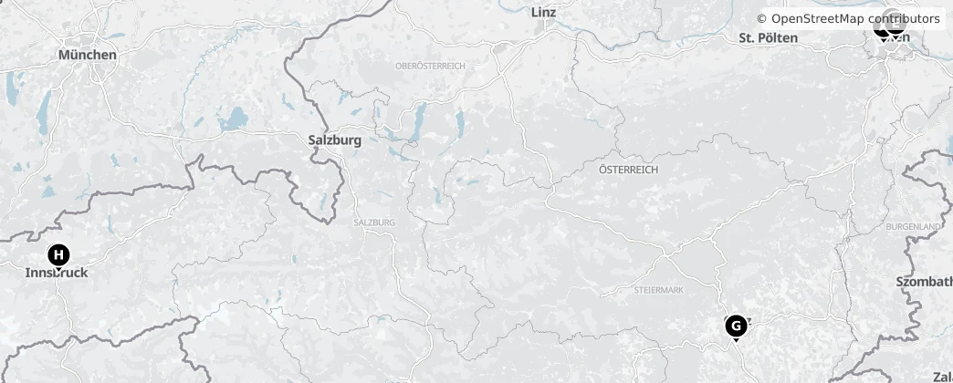 Map of Áustria