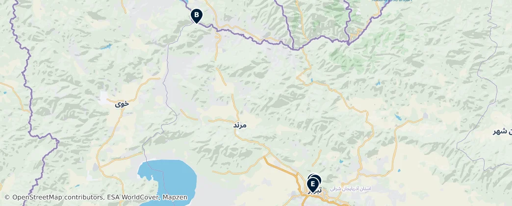 Map of Azerbaijão Oriental