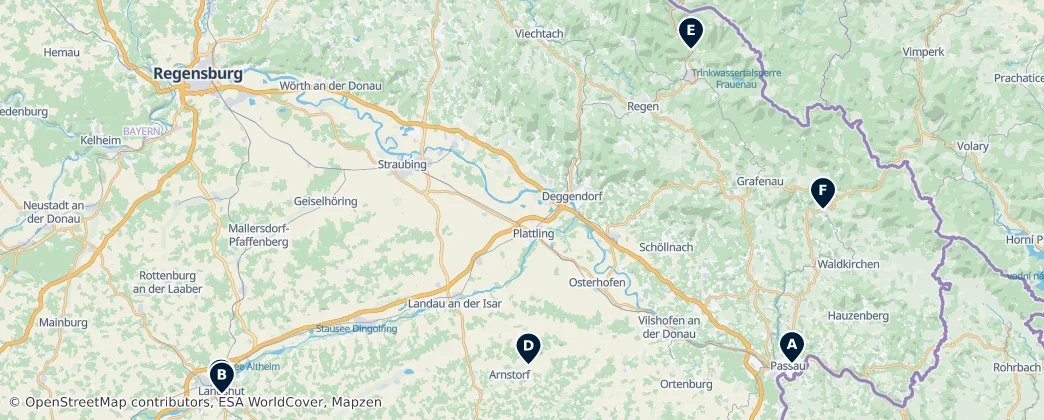 Map of Baixa Baviera