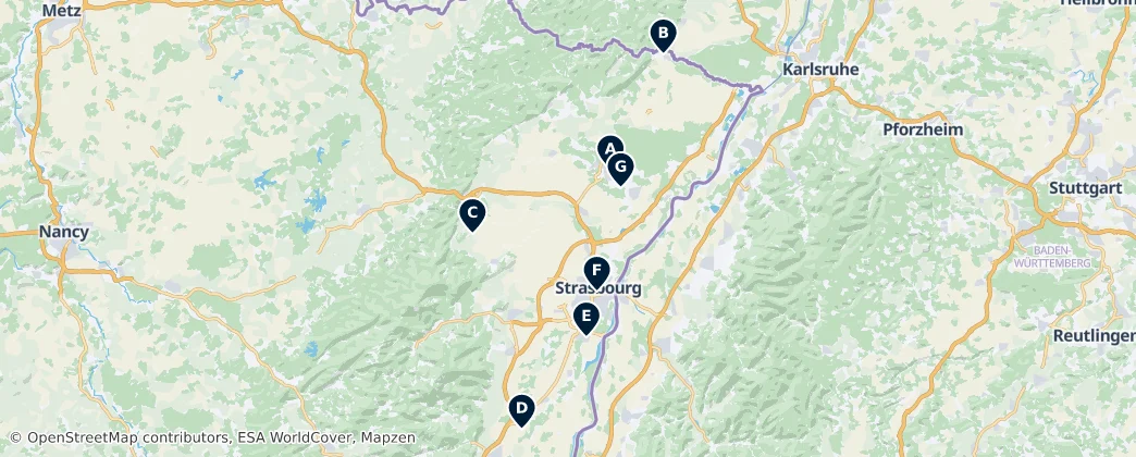 Map of Baixo Reno