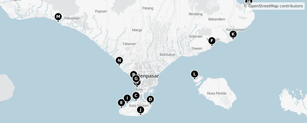 Map of Bali