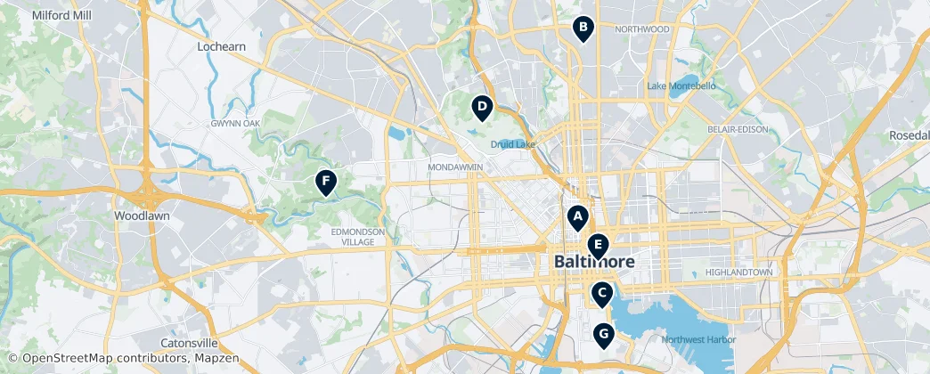 Map of Baltimore