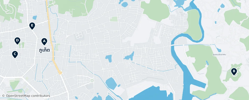 Map of Ban Talat Yai