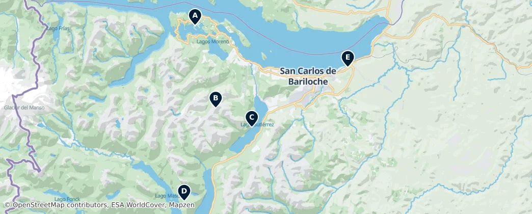 Map of Bariloche