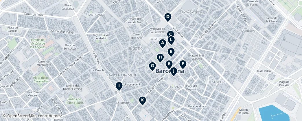 Map of Barri Gòtic
