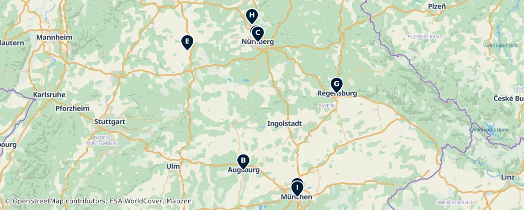 Map of Baviera