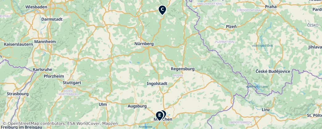 Map of Baviera