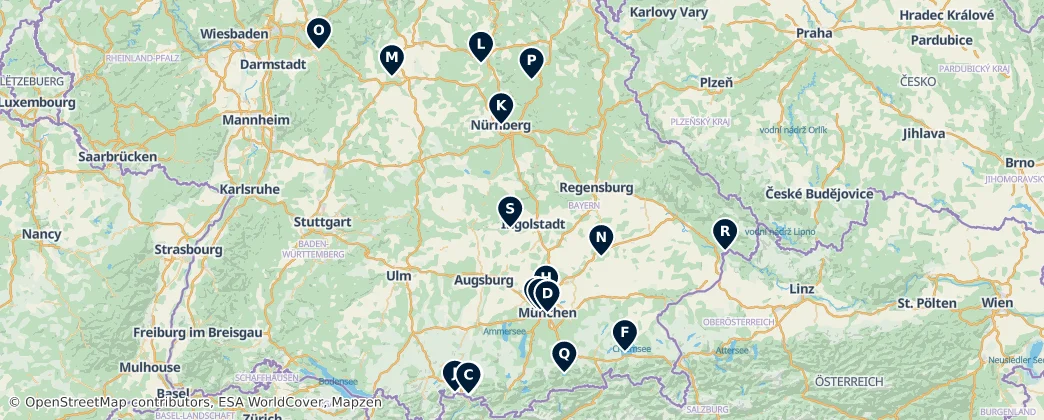 Map of Baviera