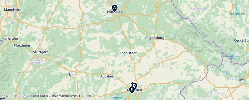 Map of Baviera