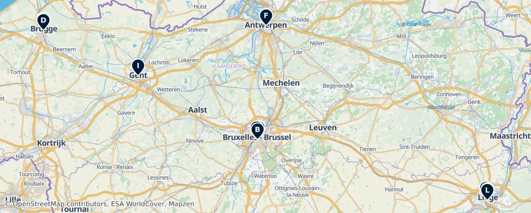 Map of Bélgica