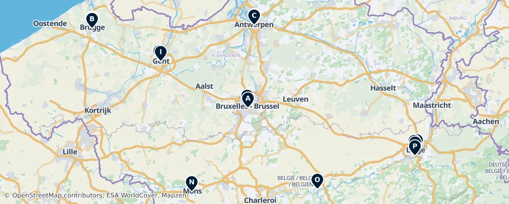 Map of Bélgica