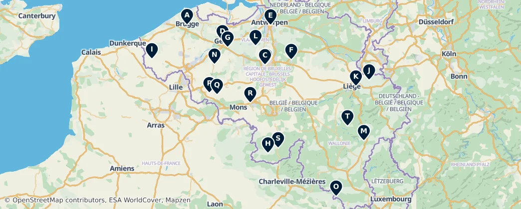 Map of Bélgica