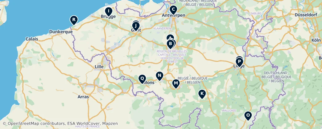 Map of Bélgica