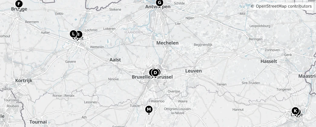 Map of Bélgica