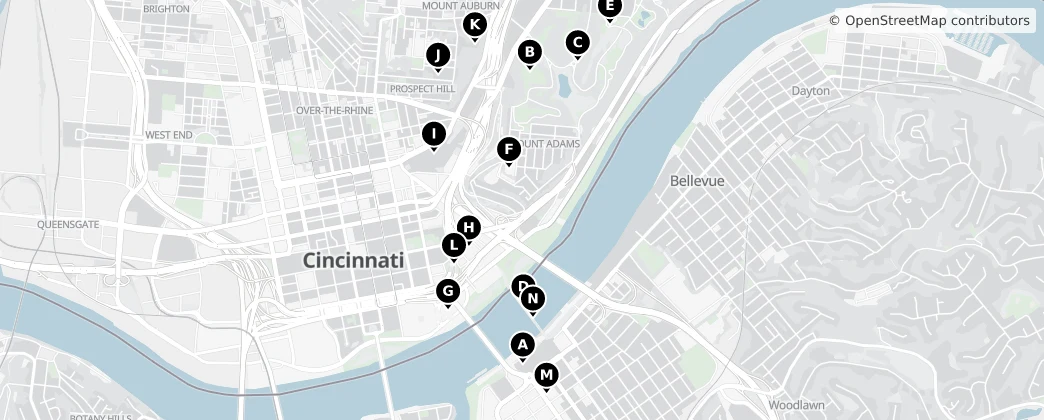 Map of Bellevue