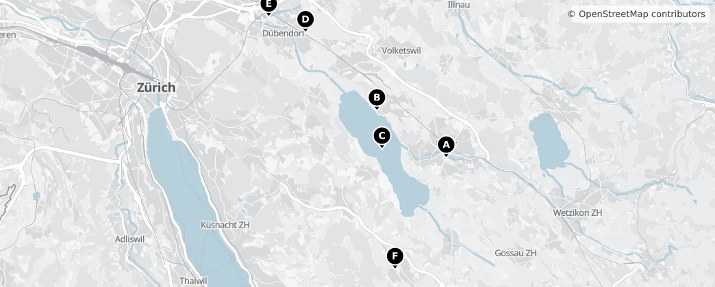 Map of Distrito de Uster