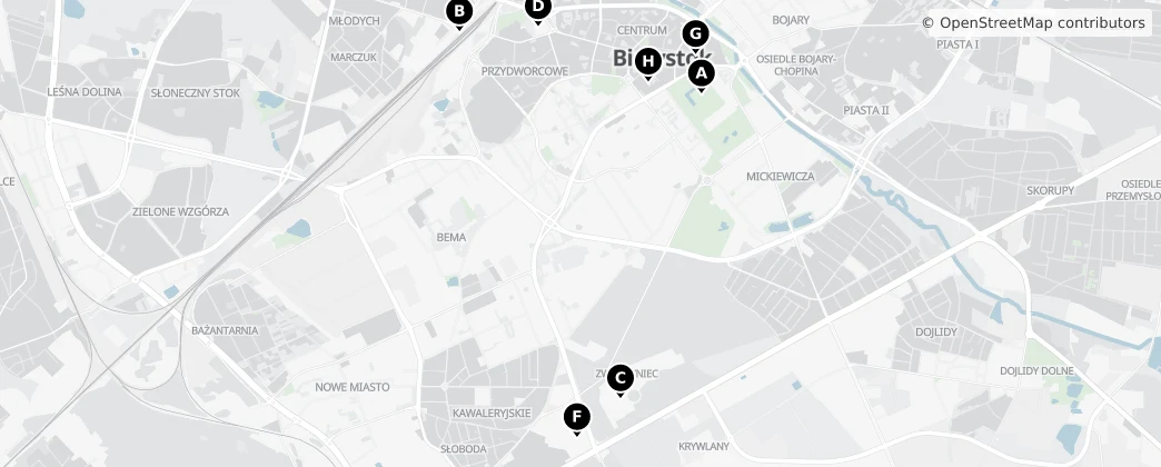 Map of Białystok