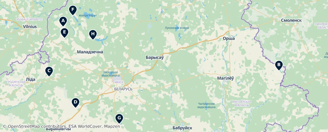 Map of Bielorrússia