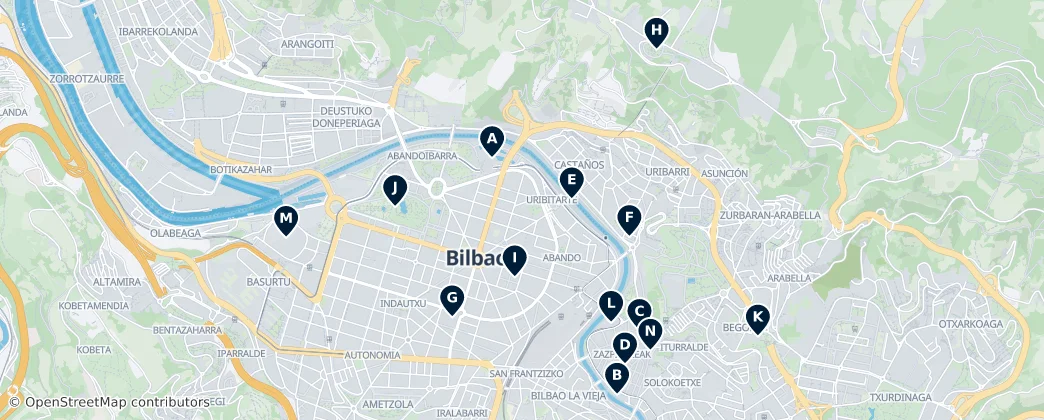Map of Bilbau