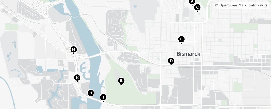 Map of Bismarck