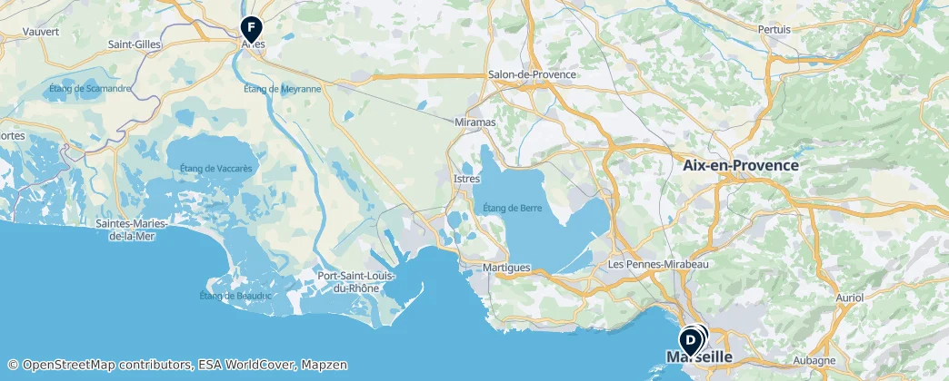 Map of Bocas do Ródano